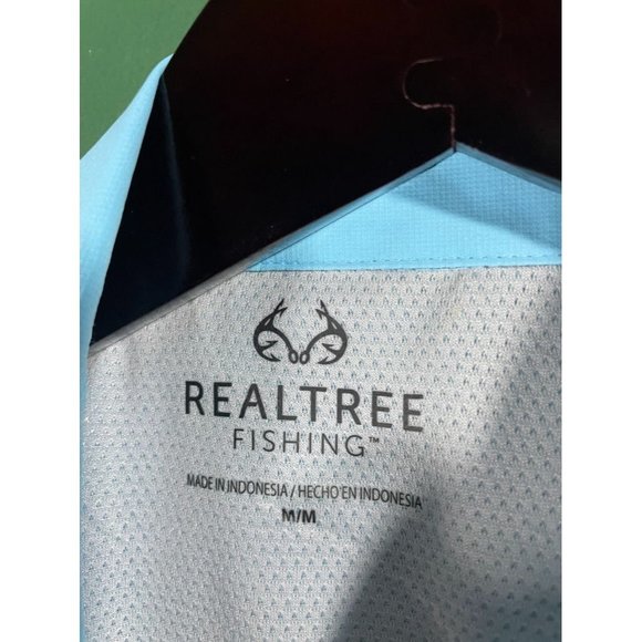 Realtree Fishing - Men's Blue Vented Fishing Shirt - Size M - Picture 5 of 7